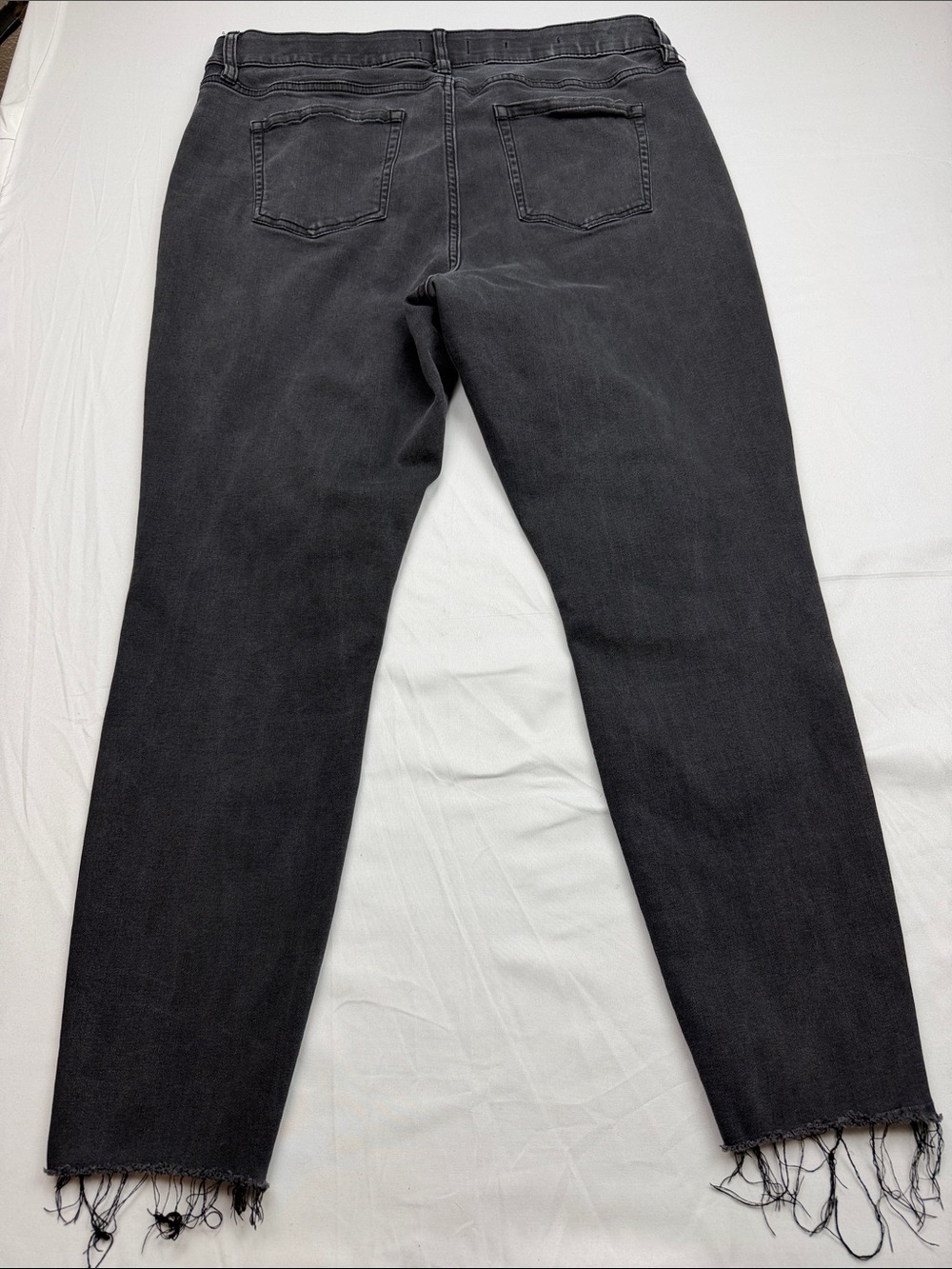 Ava & Viv Black Mid Rise Skinny Jeans with Frayed Hem - Picture 9 of 9